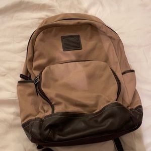 Coach canvas backpack.